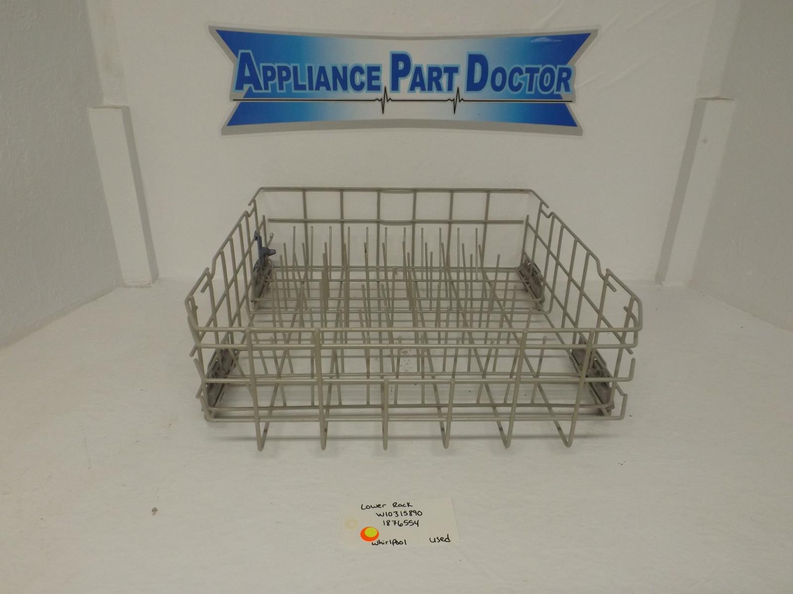 Whirlpool Dishwasher W10315890 1876554 Lower Rack Used Whirlpool Dishwasher W10315890 1876554 Lower Rack Used